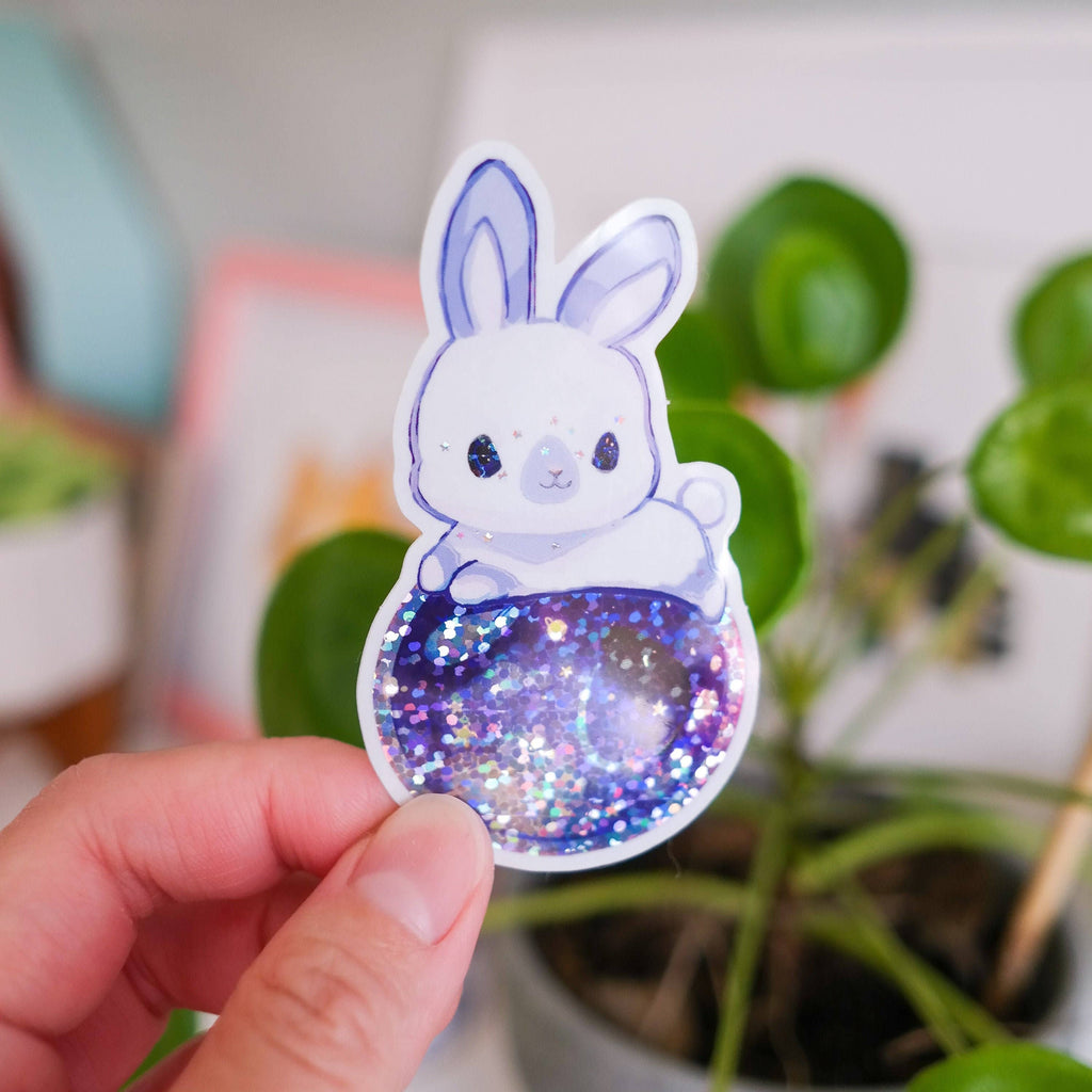 Bunny Universe Holographic Vinyl Sticker