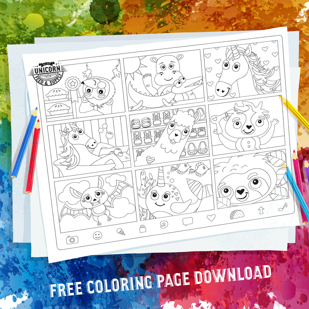 Coloring Page Video Chat