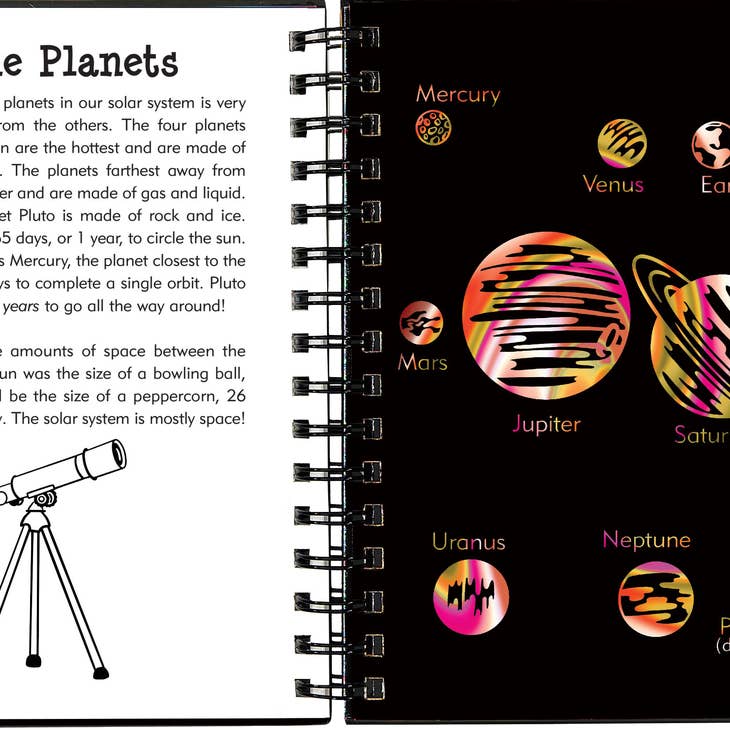 Solar System Scratch And Sketch, Book,  Unicorn Feed and Supply