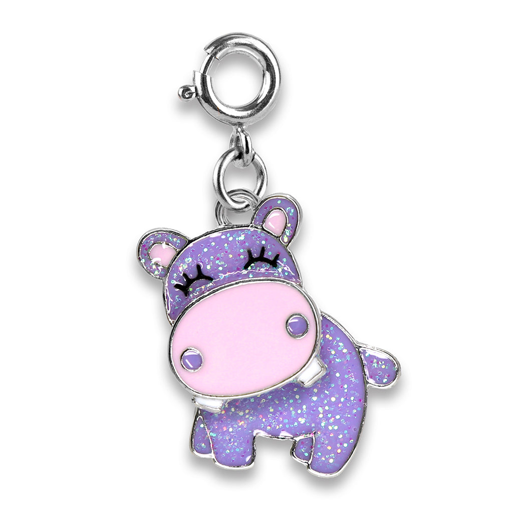 Glitter Swivel Hippo Charm, jewelry,  Unicorn Feed and Supply