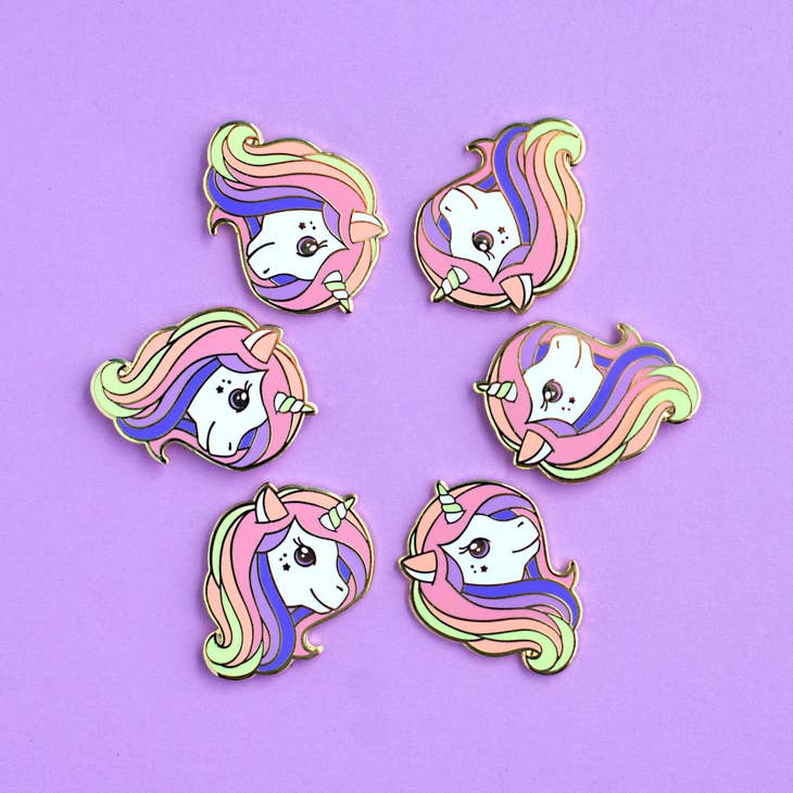 Rainbow Unicorn Pin, enamel pin,  Unicorn Feed and Supply