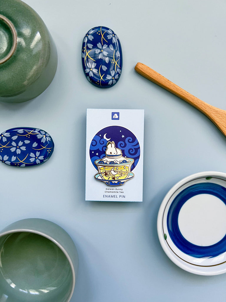 Enamel Pin - Gaiwan Bunny, enamel pin,  Unicorn Feed and Supply