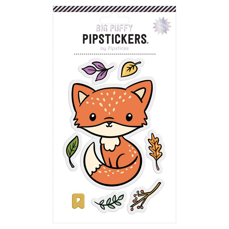 Big Puffy Red Fox, Sticker,  Unicorn Feed and Supply