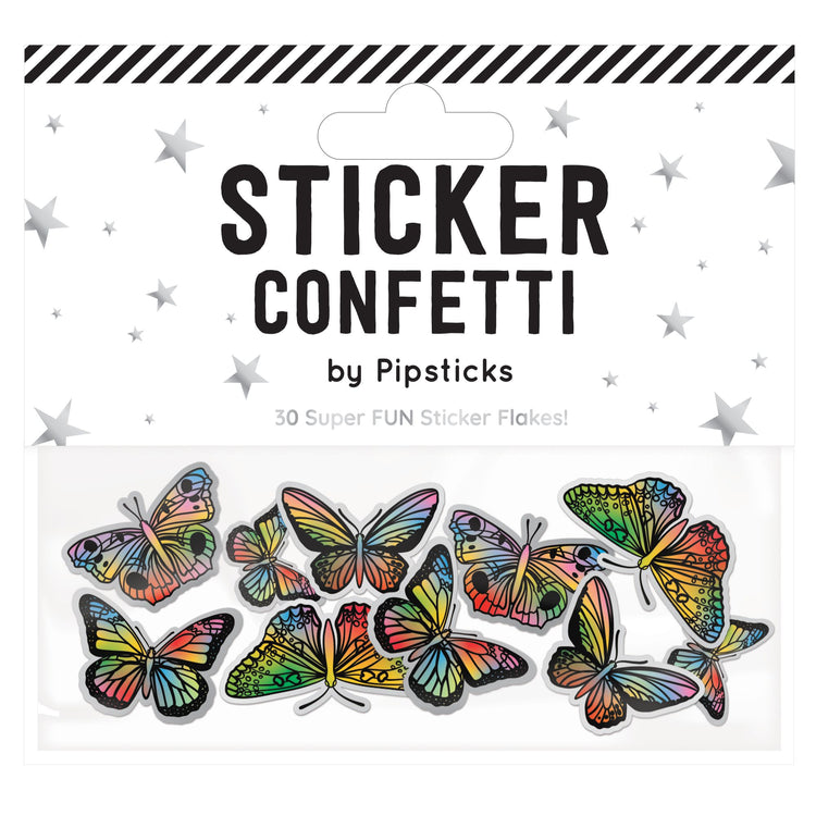 Multicolor Monarchs Sticker Confetti, Sticker,  Unicorn Feed and Supply