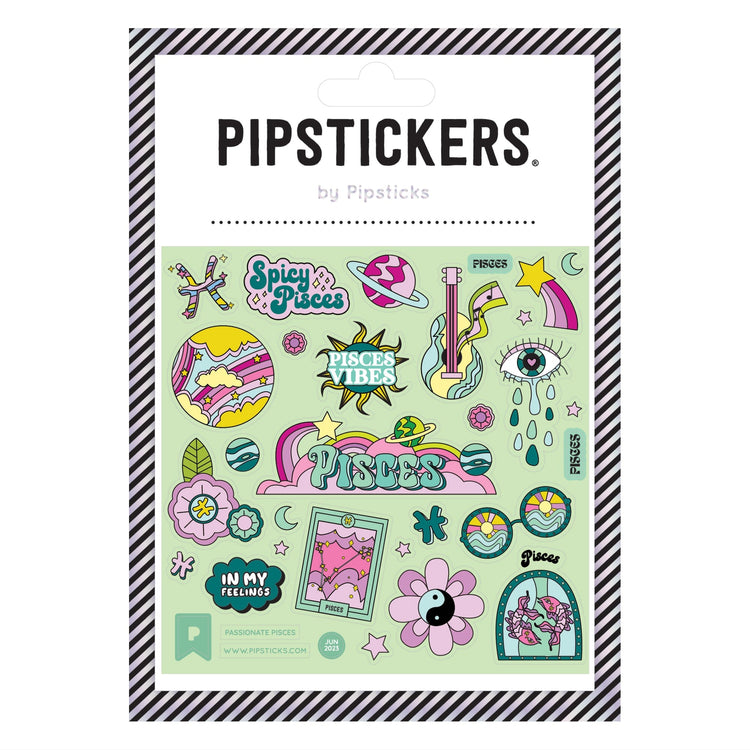 Glow-In-The-Dark Passionate Pisces, Sticker,  Unicorn Feed and Supply