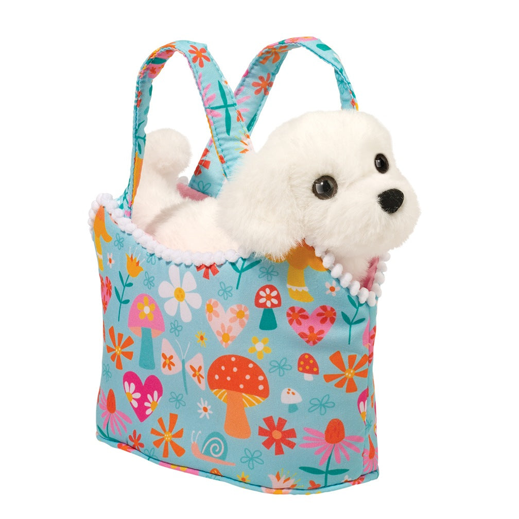 Retro Chic Sassy Sak with Bichon, plushies,  Unicorn Feed and Supply