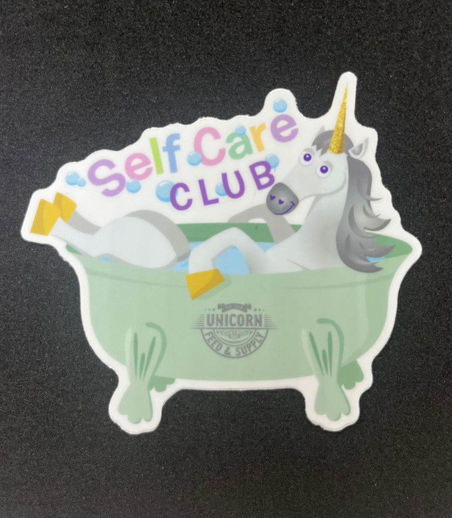 Self Care Club Reggie Vinyl Sticker, ,  Unicorn Feed and Supply