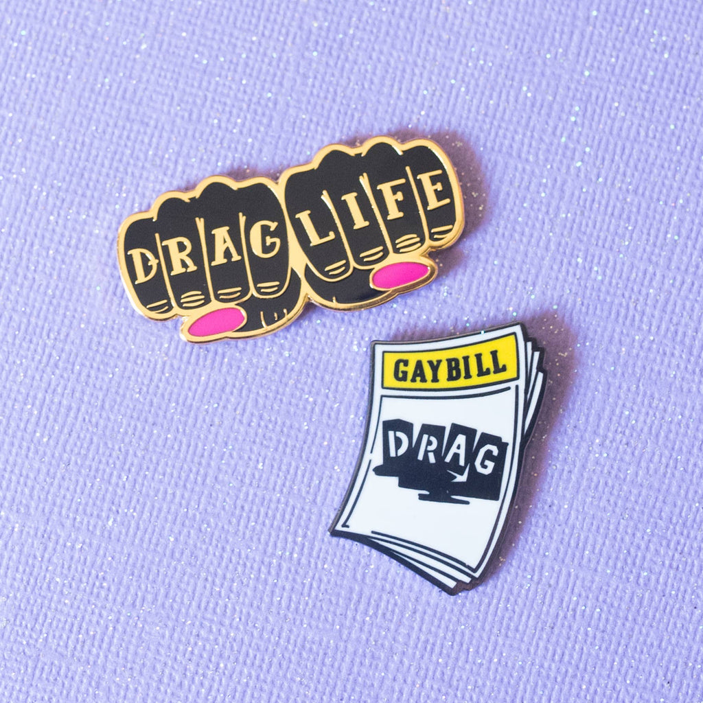 DRAG LIFE Pin, enamel pin,  Unicorn Feed and Supply