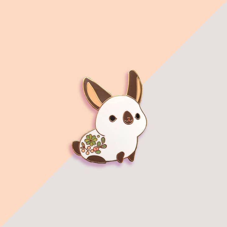 Himalayan Rabbit Enamel Pin, enamel pin,  Unicorn Feed and Supply