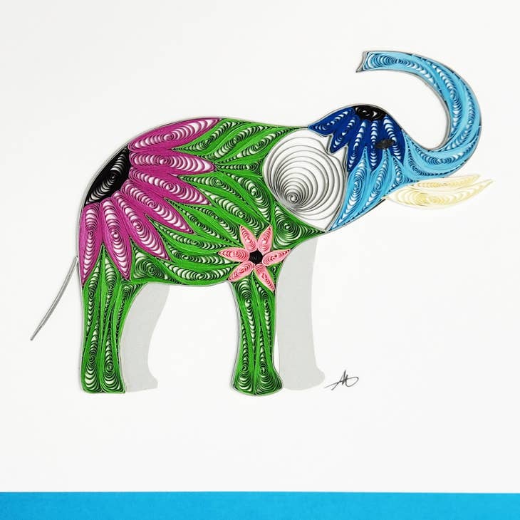 Iconic Quilling Card Elephant, ,  Unicorn Feed and Supply