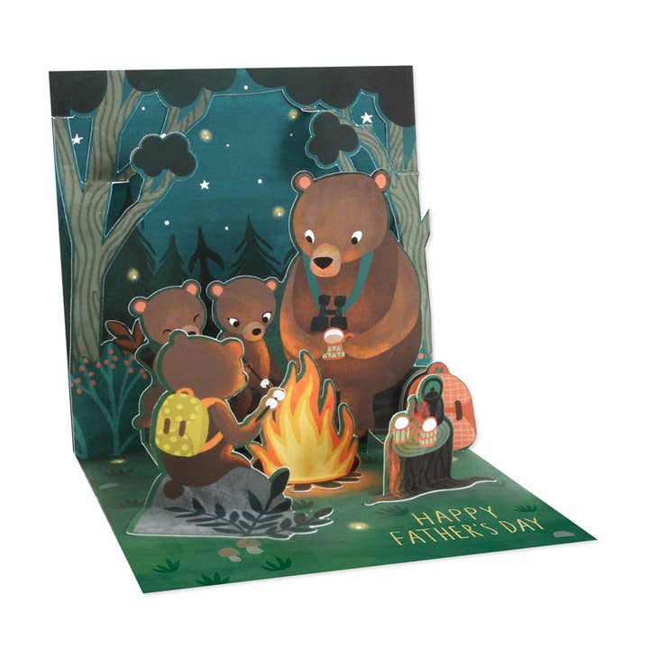 Camping Bears Pop Up Card, card,  Unicorn Feed and Supply