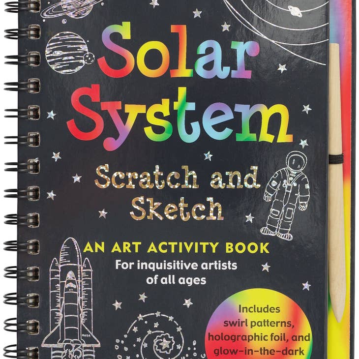 Solar System Scratch And Sketch, Book,  Unicorn Feed and Supply