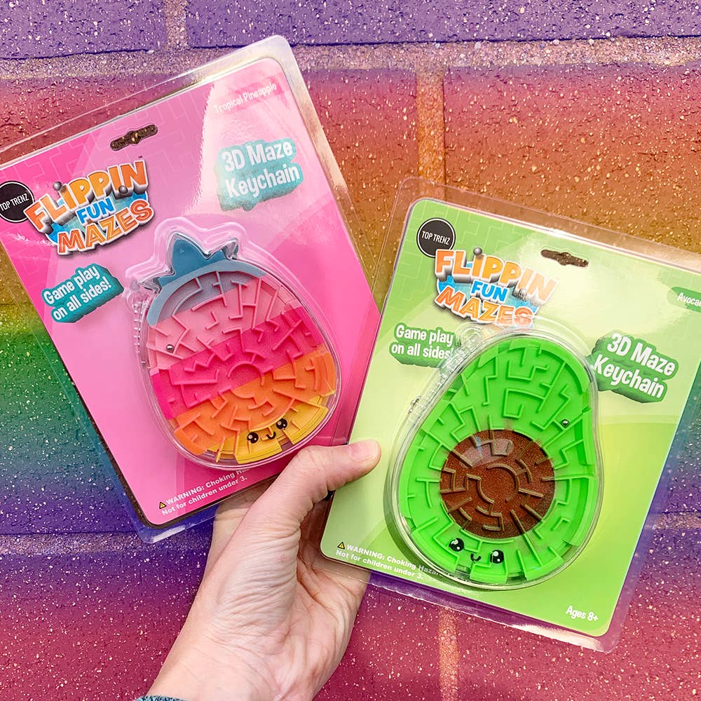 Flippin' Fun Maze Keychain - Pineapple, ,  Unicorn Feed and Supply