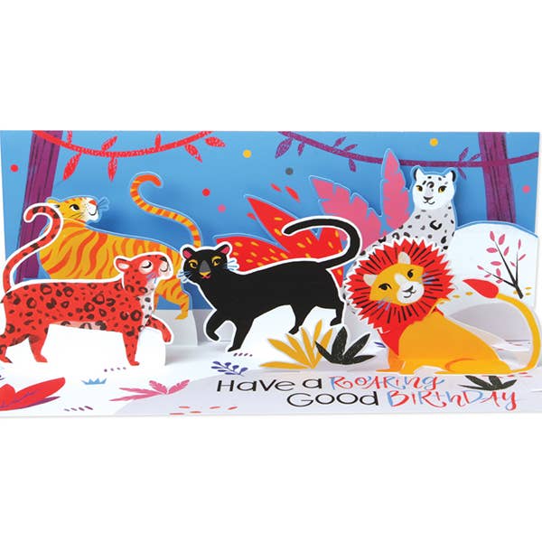 Big Cats Pop Up Card, card,  Unicorn Feed and Supply