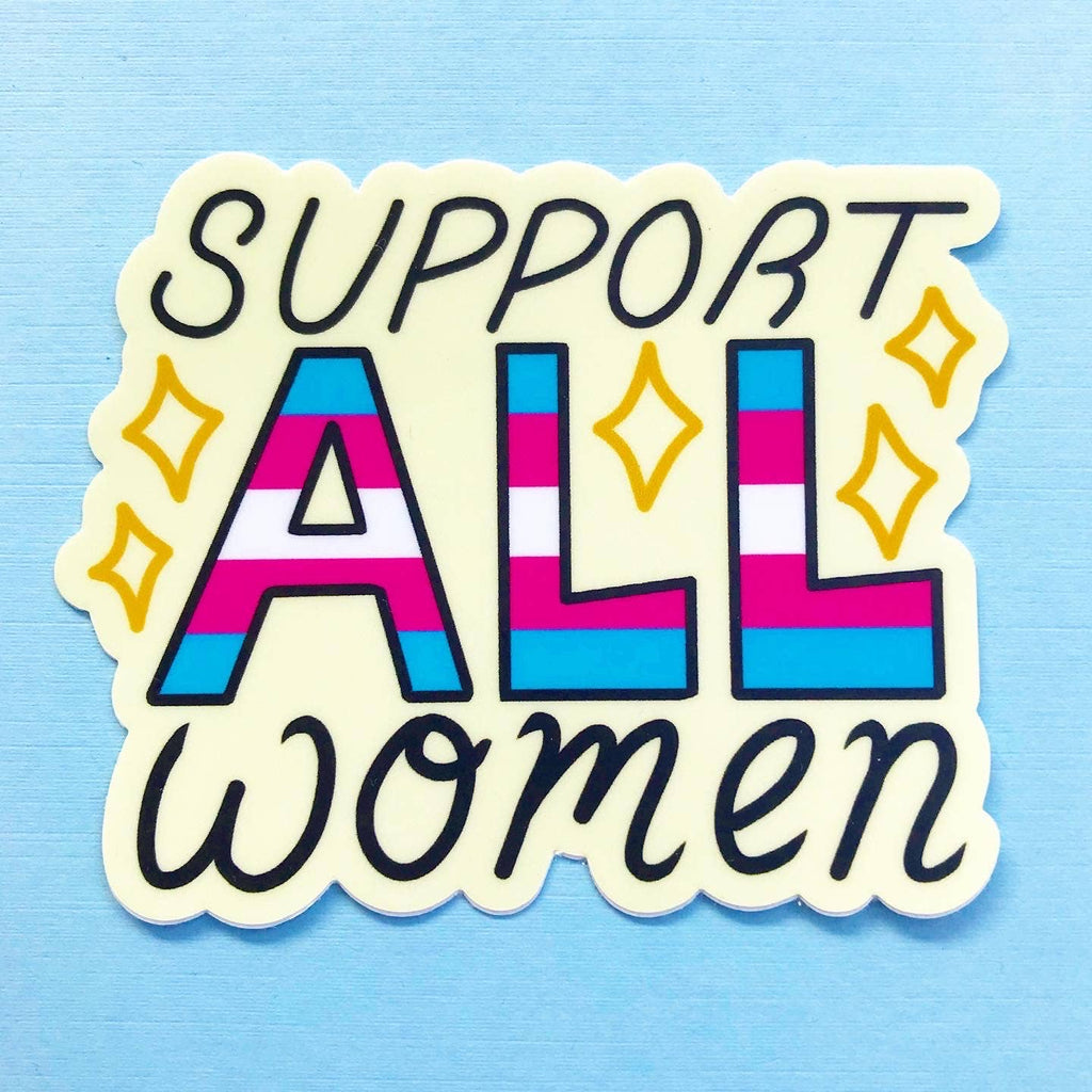 Support All Women Transgender Flag LGBTQ Vinyl Sticker, Sticker,  Unicorn Feed and Supply