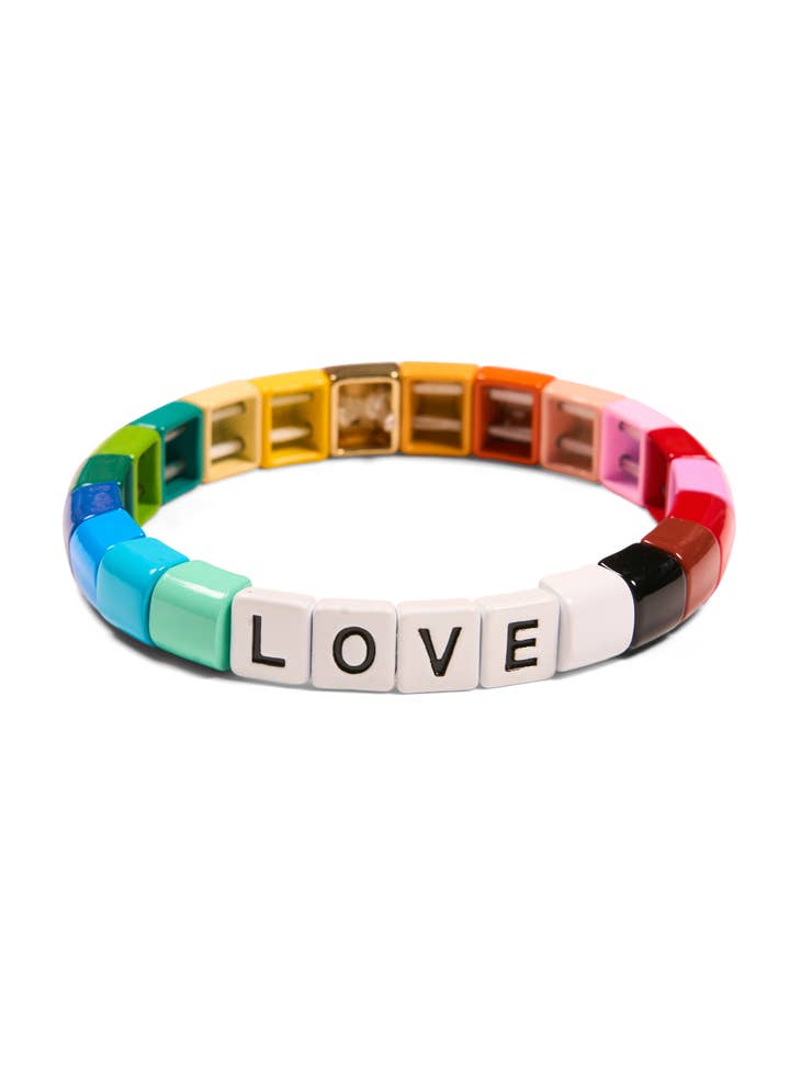 Love You To The Moon And Back Rainbow Tile Bracelet, jewelry,  Unicorn Feed and Supply