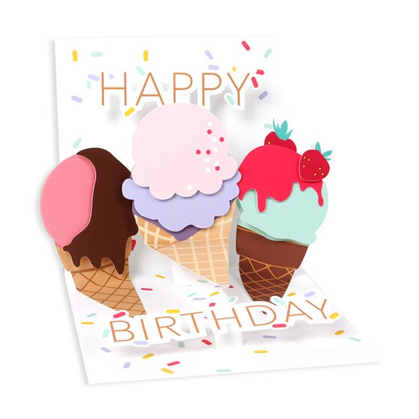 Ice Cream Pop Up Card, card,  Unicorn Feed and Supply