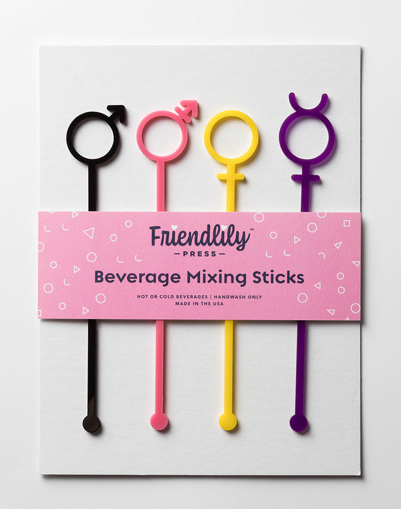 Gender Symbols Stirrers - Stone & Spoon