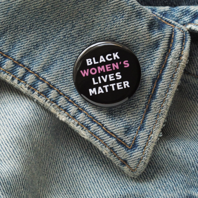 Black Womens Lives Matter Pinback Button, button,  Unicorn Feed and Supply