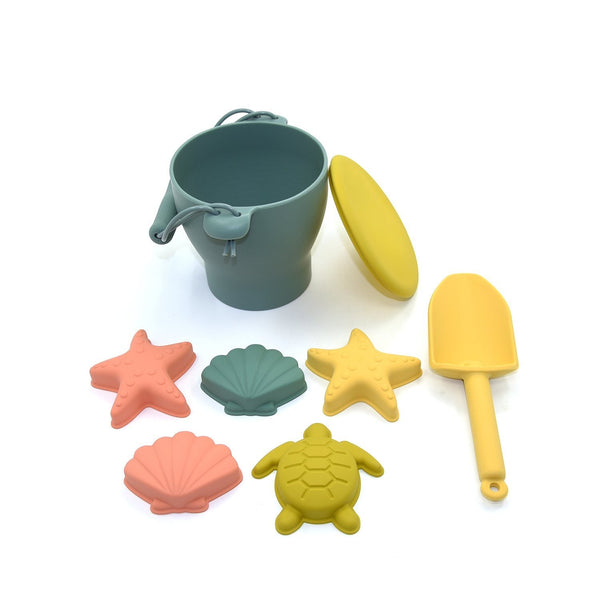 Silicone Beach Bucket Set, baby toys,  Unicorn Feed and Supply