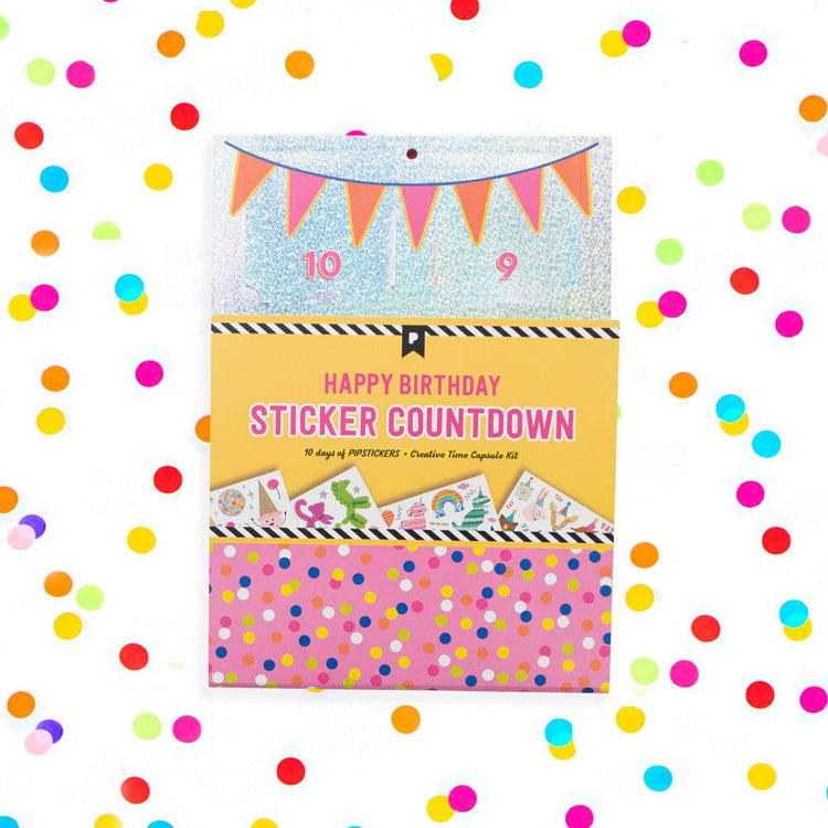 Happy Birthday Sticker Countdown, Sticker,  Unicorn Feed and Supply