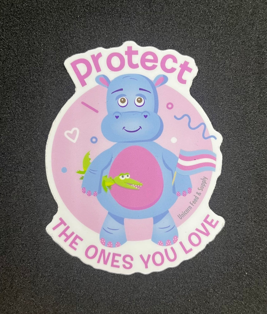 Protect the Ones You Love Ruby Vinyl Sticker, ,  Unicorn Feed and Supply
