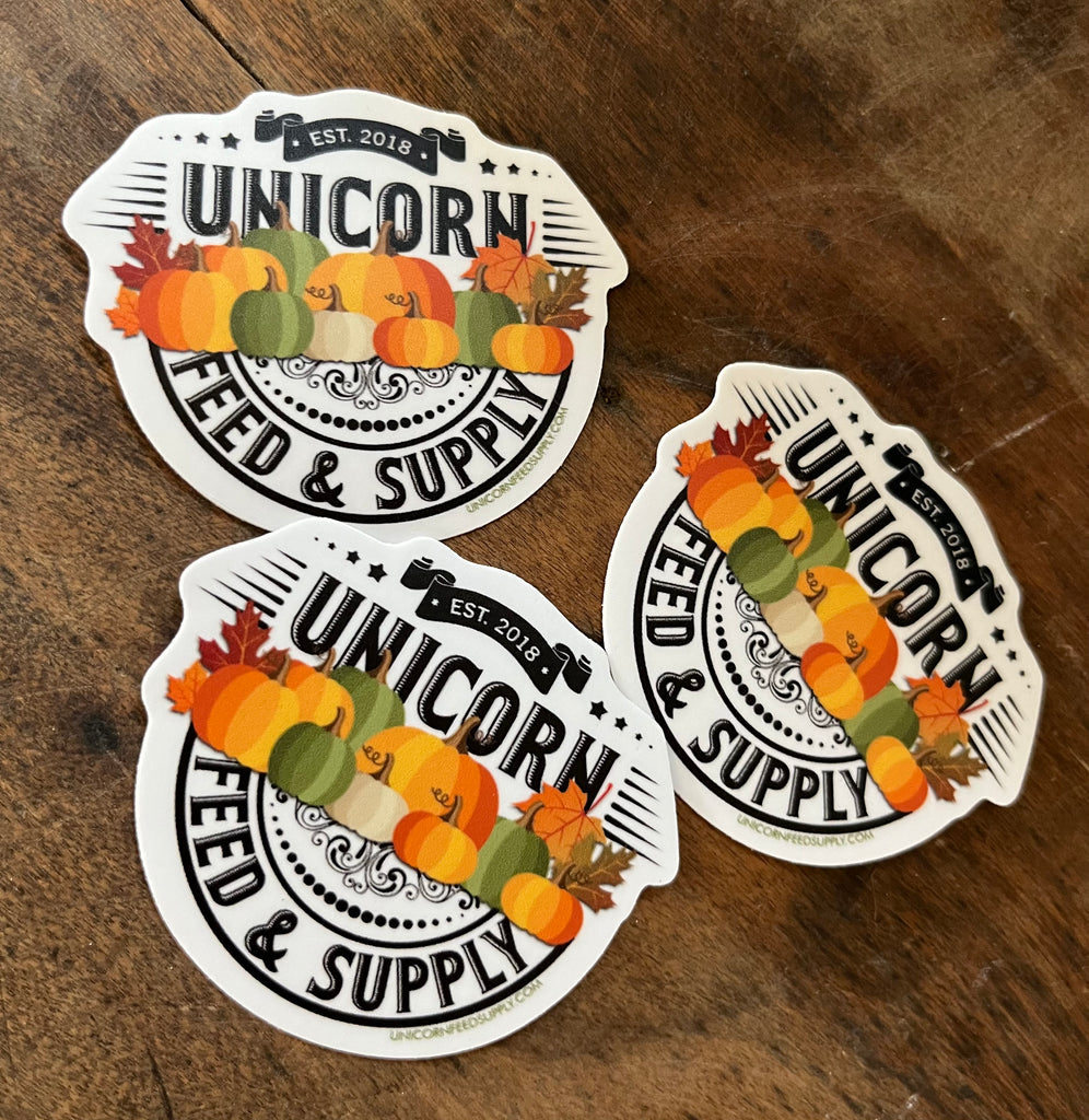 Unicorn Feed & Supply Pumpkin sticker, ,  Unicorn Feed and Supply