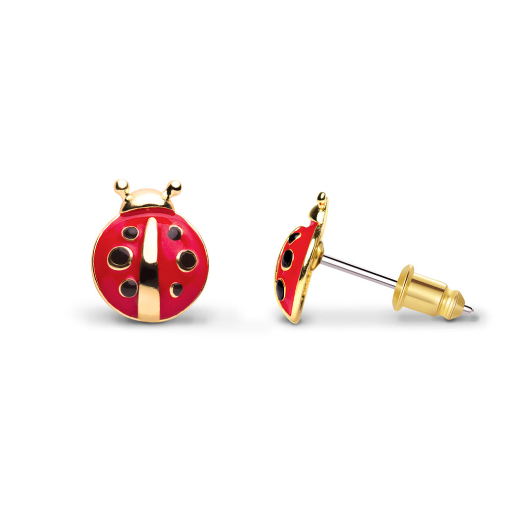 Cutie Studs Little Ladybug, earrings,  Unicorn Feed and Supply