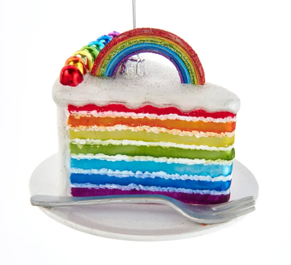 Noble Gems™ Rainbow Cake Slice Ornament, ,  Unicorn Feed and Supply