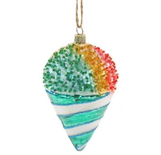 Rainbow Snow Cone Ornament, ornament,  Unicorn Feed and Supply