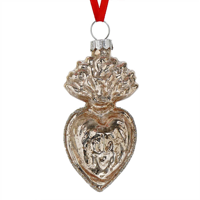 Sacred Heart Glass Ornament, ornament,  Unicorn Feed and Supply