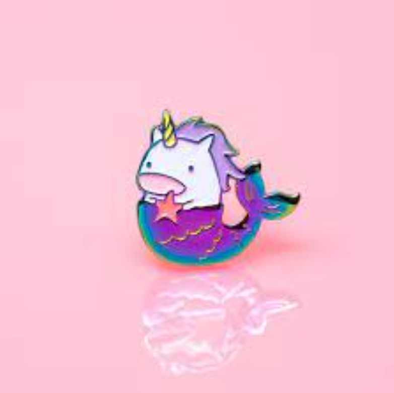 Work It Unicorn Mermaid Pin, enamel pin,  Unicorn Feed and Supply