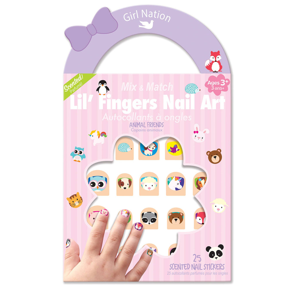 Cutie Stick-On Earring and Nail Sticker Gift Set- Animals, nail art,  Unicorn Feed and Supply