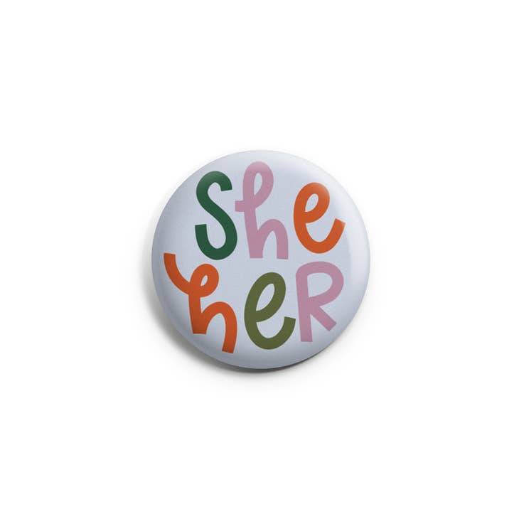 Pronoun Button, button,  Unicorn Feed and Supply