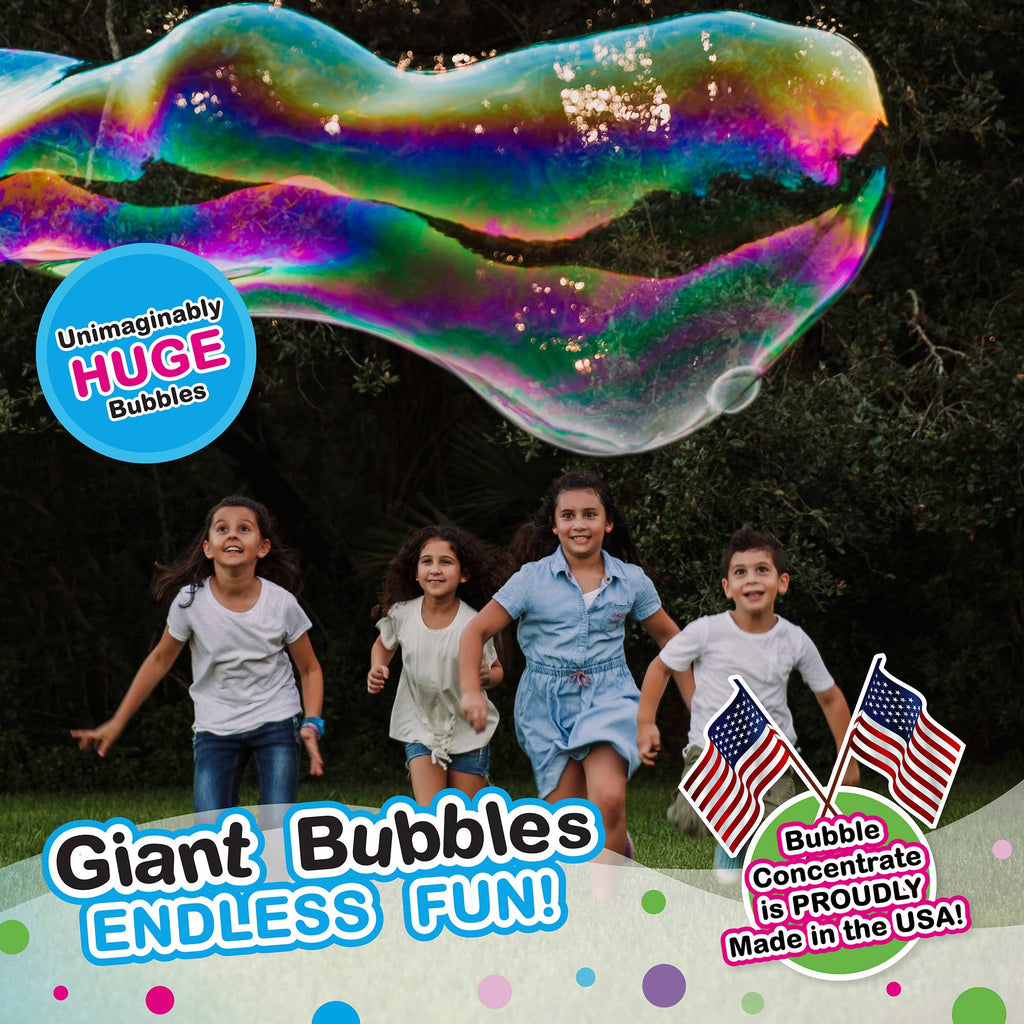 WOWmazing Giant Bubble Kit: Big Bubble Wands & Concentrate!, Bubble Toy,  Unicorn Feed and Supply