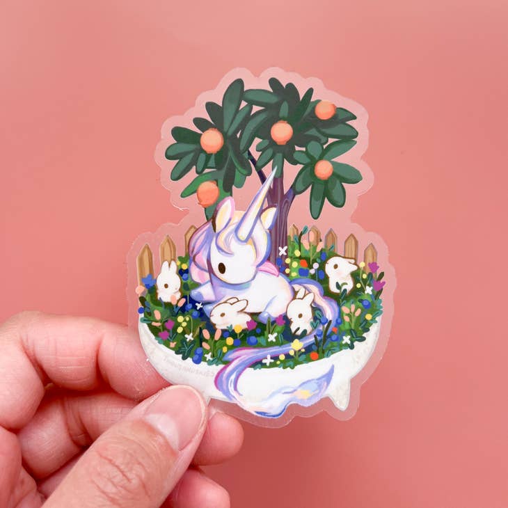 Bonsai Garden - Unicorn Transparent Sticker, Sticker,  Unicorn Feed and Supply