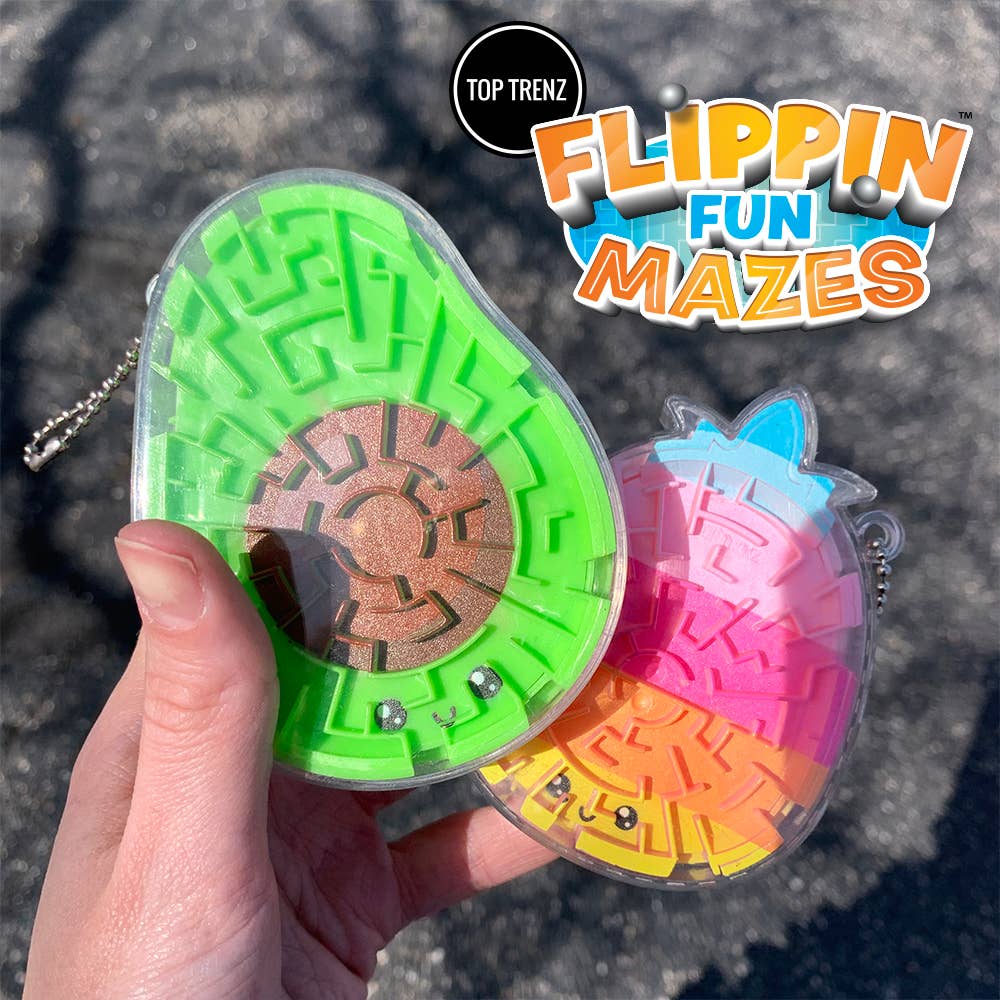 Flippin' Fun Maze Keychain - Pineapple, ,  Unicorn Feed and Supply