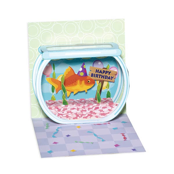 Goldfish Birthday Pop Up Card, card,  Unicorn Feed and Supply