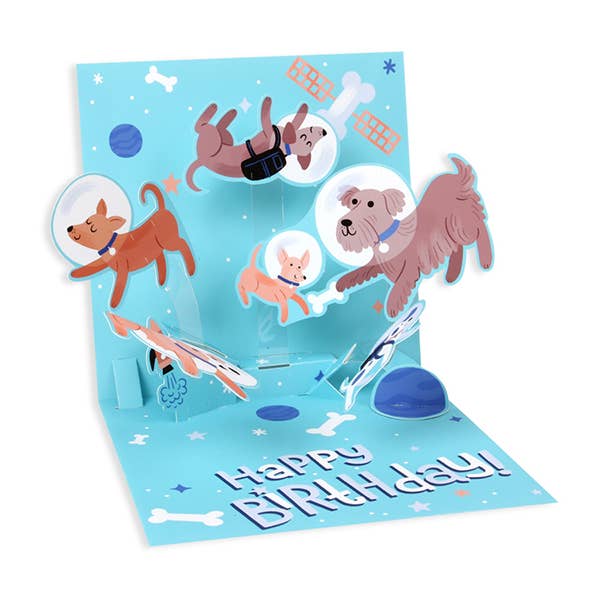 Space Dogs Pop Up Card, card,  Unicorn Feed and Supply