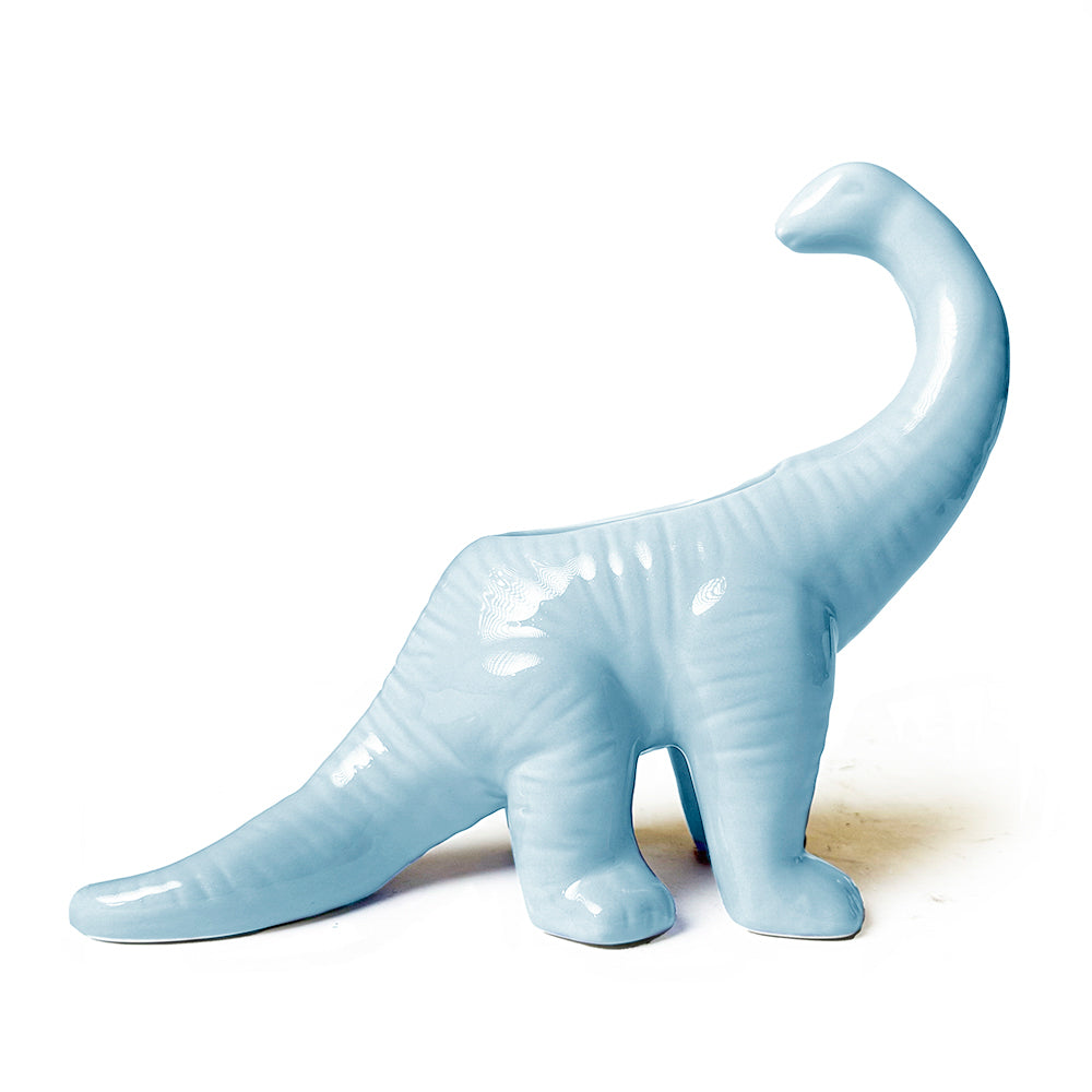 plastic dinosaur planter Brontosaurus Dinosaur Planter BABY BLUE
