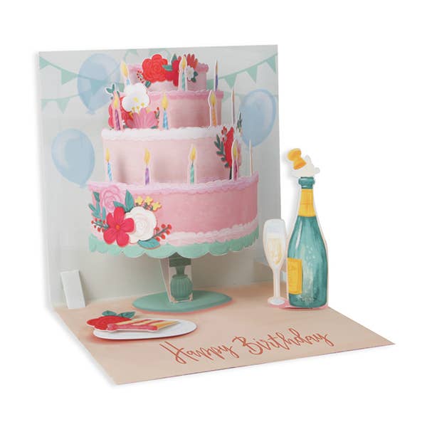Layered Cake Pop Up Card, card,  Unicorn Feed and Supply