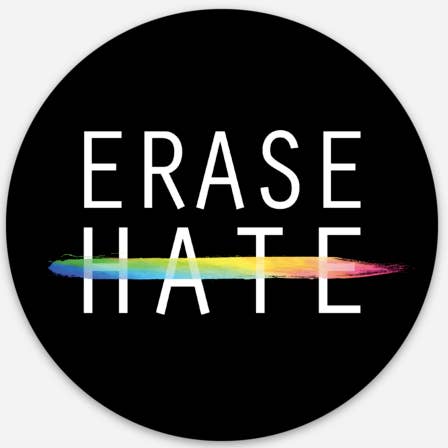 Erase Hate Sticker, ,  Unicorn Feed and Supply