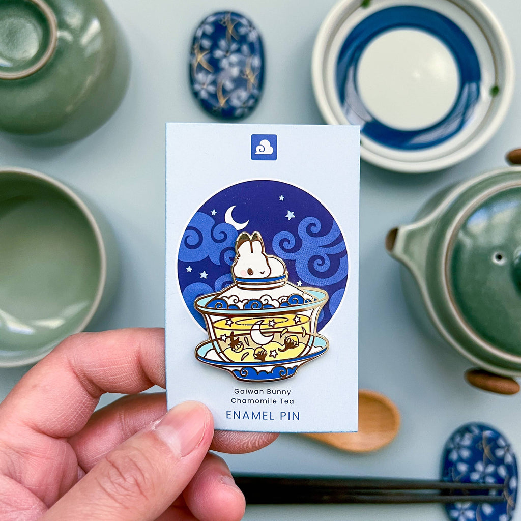 Enamel Pin - Gaiwan Bunny, enamel pin,  Unicorn Feed and Supply