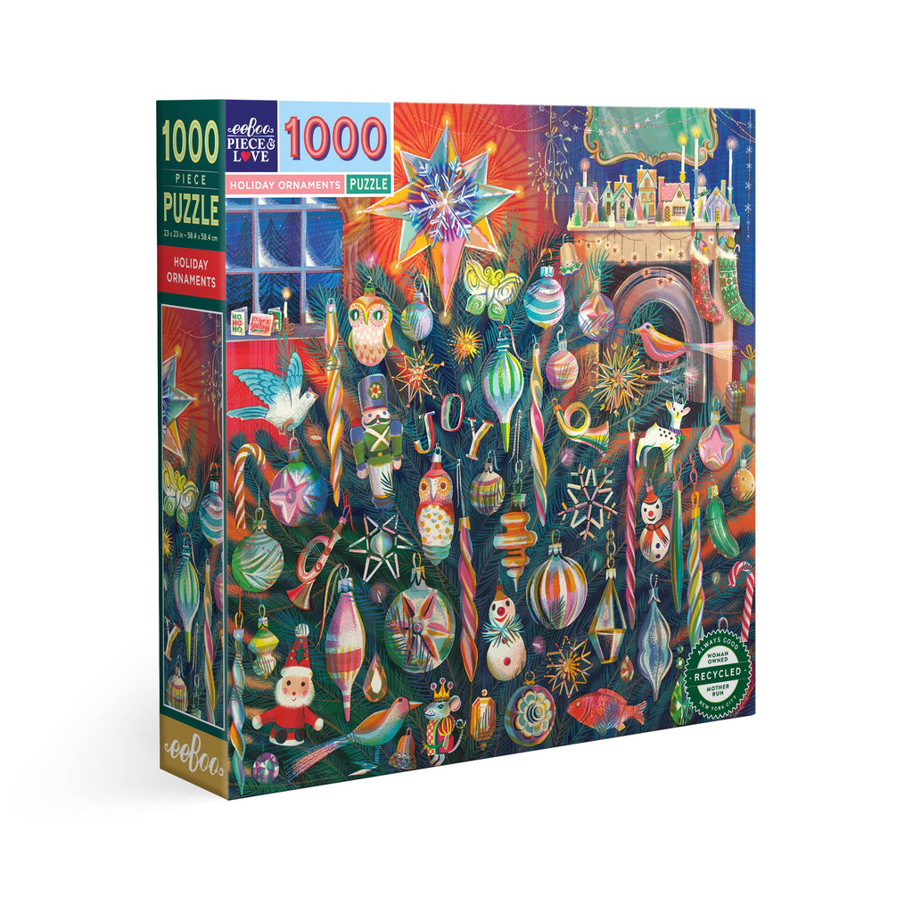 Holiday Ornaments 1000 Piece Square Jigsaw Puzzle *HOLIDAY*, Puzzle,  Unicorn Feed and Supply