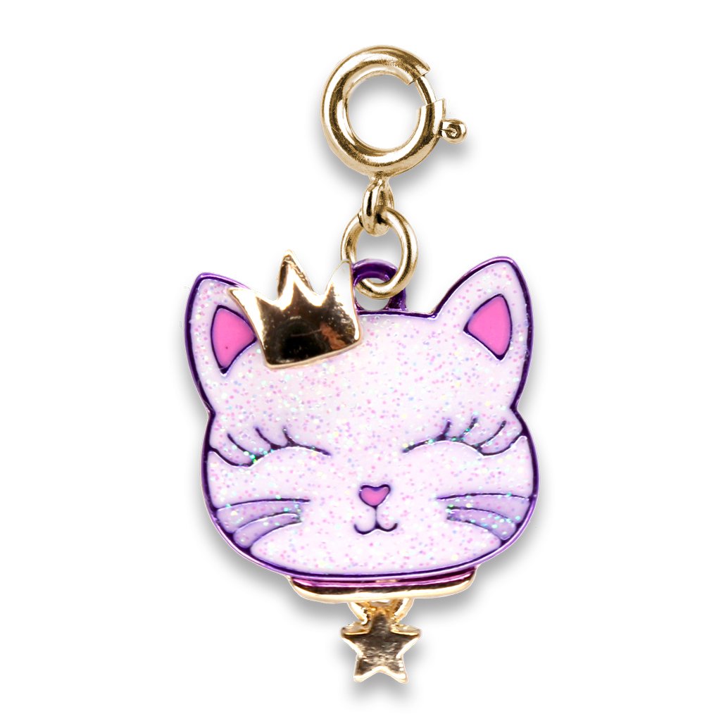 Gold Princess Kitty Charm, jewelry,  Unicorn Feed and Supply